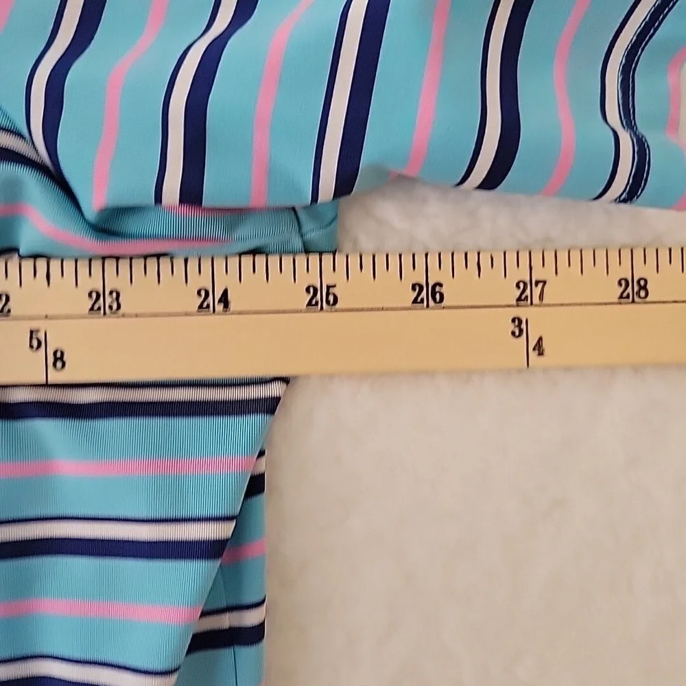 Ralph Lauren‎ RLX Golf Polo Striped Blue And Pink Size XL